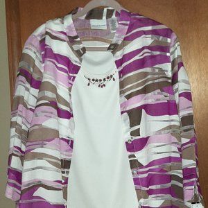 New 2pc Alfred Dunner Figi Women's blouse size 16